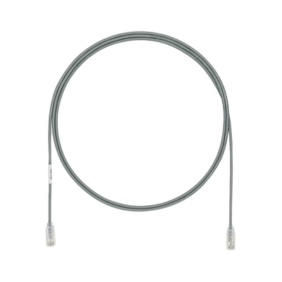 Cable de Parcheo TX6, UTP Cat6, Diámetro Reducido (28AWG), Color Gris, 1.5 Metros (4.92 Pies)