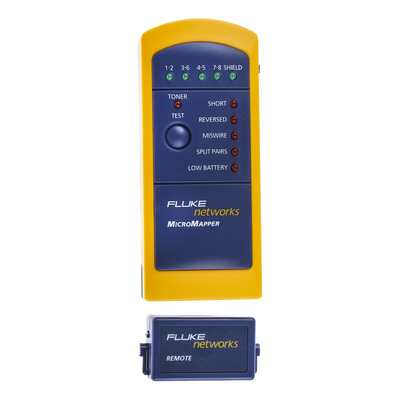 Probador de Mapa de Cableado MicroMapper, para Verificar Rápida y Fácilmente la Integridad del Cableado de Par Trenzado de Ethernet