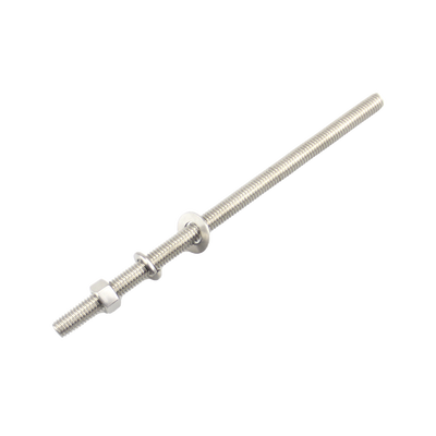 Kit de 10 Varillas Roscadas de 3/8 x 9.5 in, con Arandelas Planas, Arandelas de Seguridad y Tuercas. 
