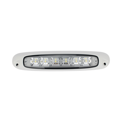 Luz Auxiliar de Escena de 6 LED, Blanco, Lente Transparente, Bisel Blanco