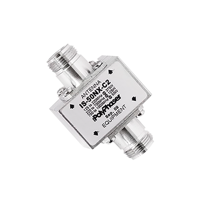 Protector Coaxial RF / 125-1000 MHz / 50 Ω / Conectores N Hembra / Ceja Lateral / 50 kA